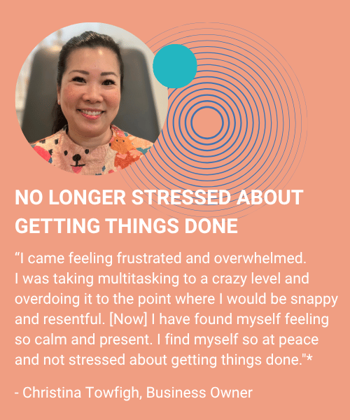 Client testimonial for stress management hypnosis - Business owner is no longer stressed about getting things done thanks to hypnosis
