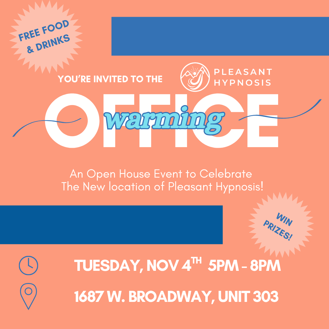 Pleasant Hypnosis Open House at new location 1687 West Broadway, Vancouver, Nov 4, 2025